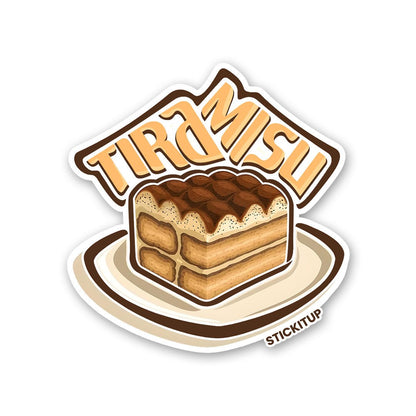 TIRAMISU Sticker waterproof vinyl decal for laptop, bike, car & bottle