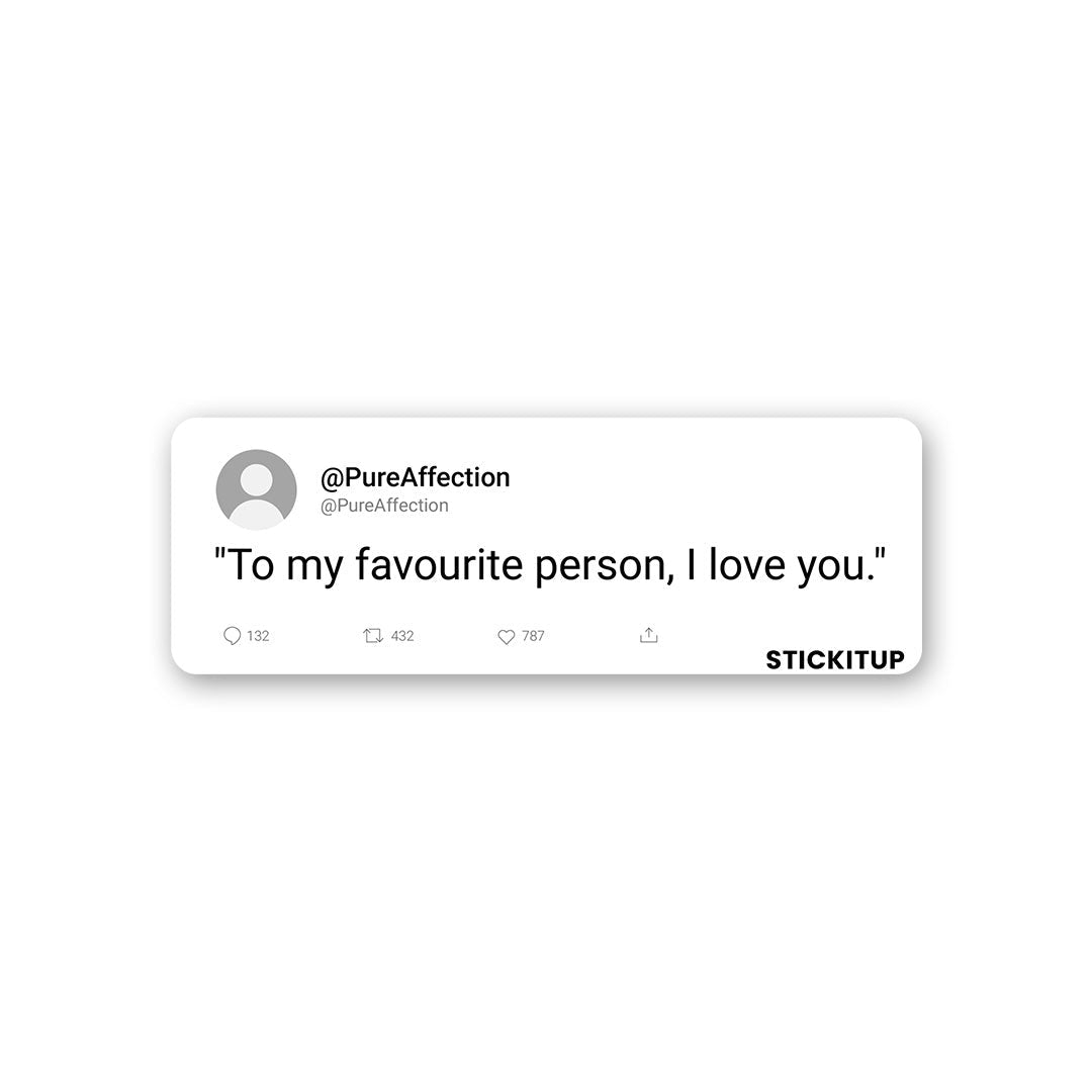 Hellwig Sticker To My favourite Person Sticker - Stickers | STICK IT UP