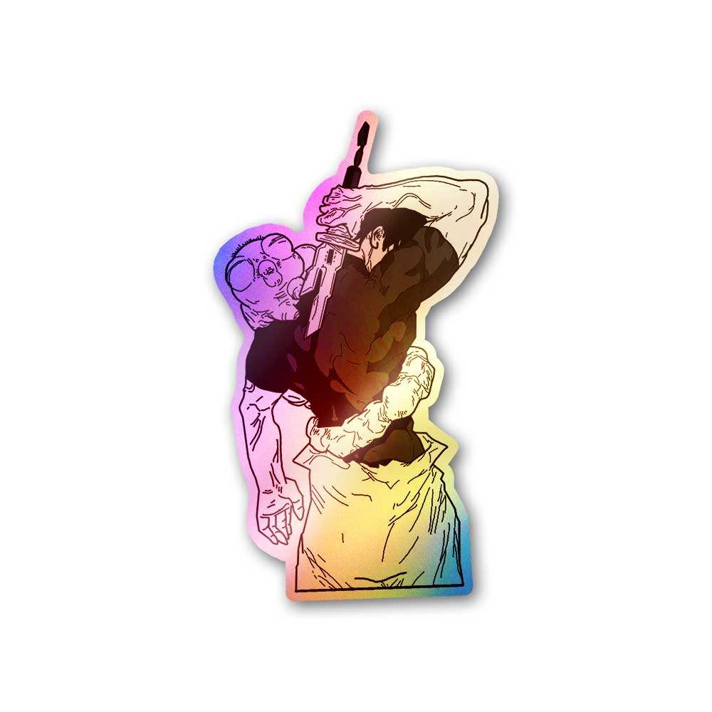 Toji Back Holographic Sticker - STICK IT UP