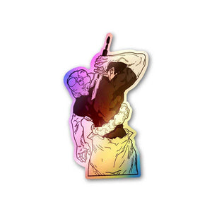 Toji Back Holographic Sticker waterproof vinyl decal for laptop, bike, car & bottle