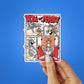 Tom And Jerry 2.0 Sticker waterproof vinyl decal for laptop, bike, car & bottle