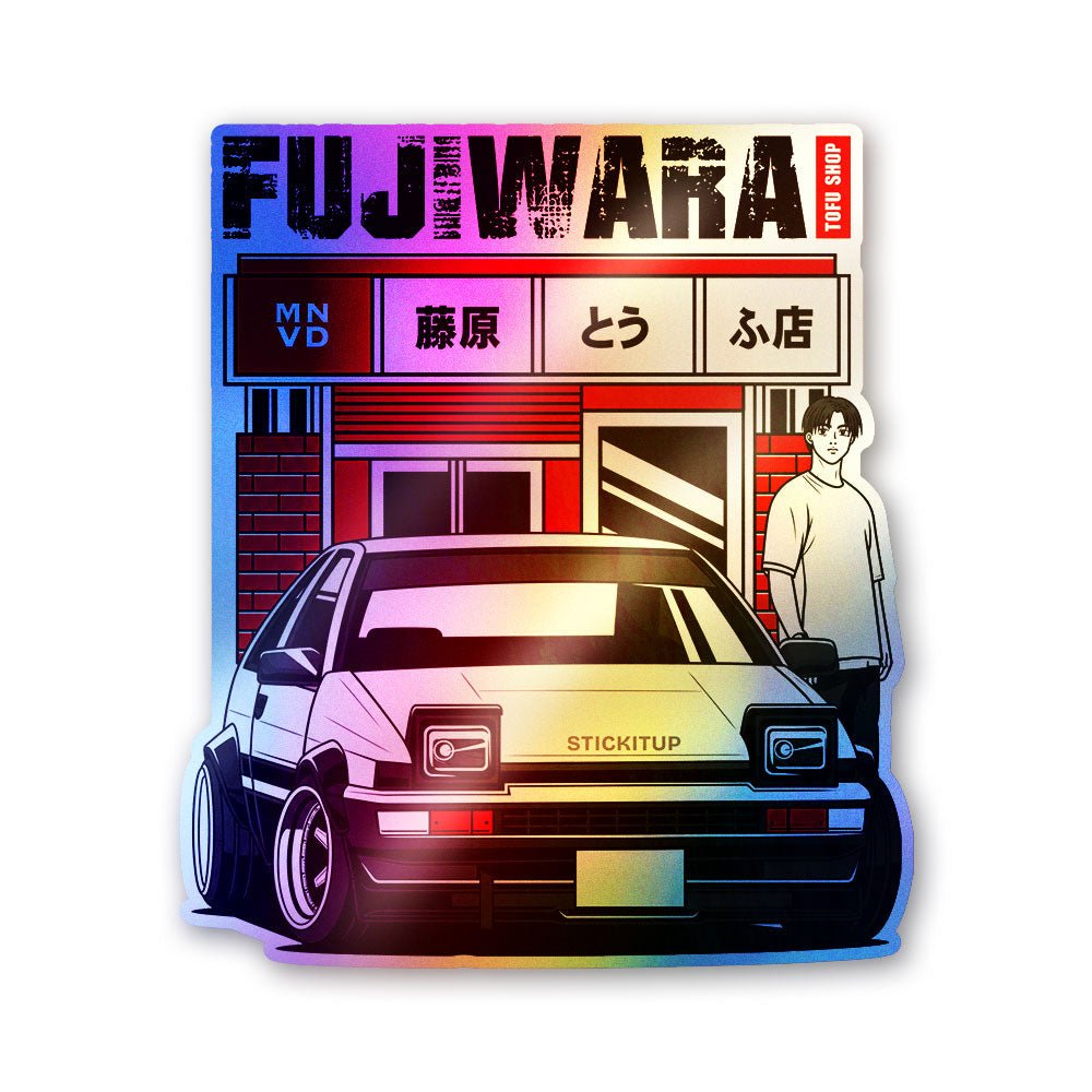Touge Tofu Drift Holographic Stickers - Holographic stickers | STICK IT UP