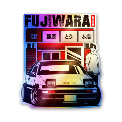 Touge Tofu Drift Holographic Stickers - Holographic stickers | STICK IT UP