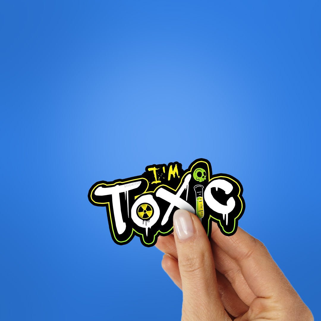 Toxic Sticker waterproof vinyl decal for laptop, bike, car & bottle