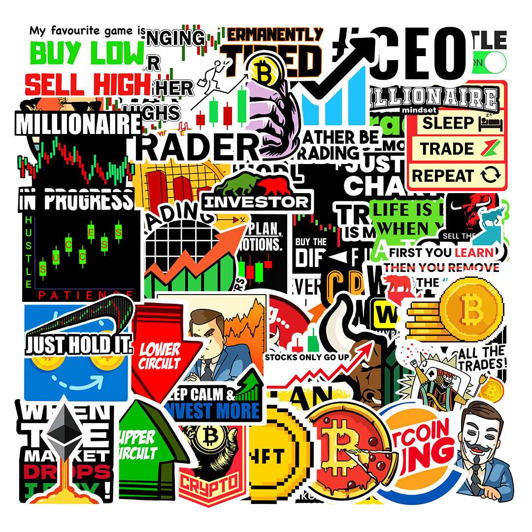Trader Sticker Packs [50 sticker] - Sticker Packs | STICK IT UP