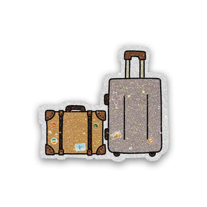 Travel Bag Glitter Sticker waterproof vinyl decal for laptop, bike, car & bottle