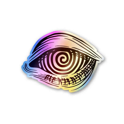 Treppy Eye Holographic Stickers waterproof vinyl decal for laptop, bike, car & bottle