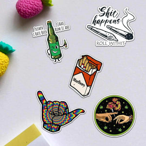 Trippy Sticker Pack [5 sticker] waterproof vinyl decal for laptop, bike, car & bottle