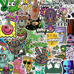 Trippy Sticker Packs [50 sticker] waterproof vinyl decal for laptop, bike, car & bottle