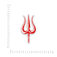 Trishool Shiv Bumper Sticker waterproof vinyl decal for laptop, bike, car & bottle