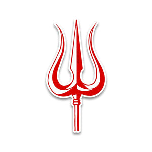 Trishool Shiv Bumper Sticker waterproof vinyl decal for laptop, bike, car & bottle