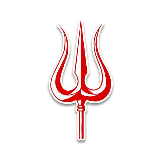 Trishool Shiv Bumper Sticker waterproof vinyl decal for laptop, bike, car & bottle