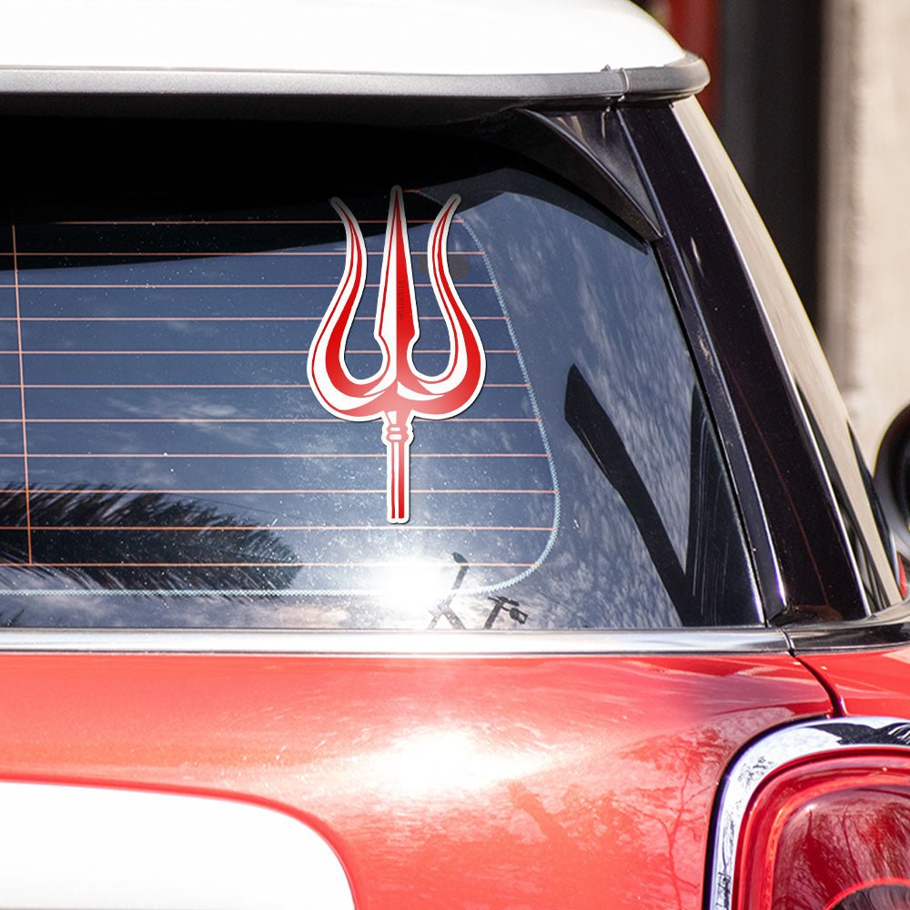 Trishool Shiv Bumper Sticker waterproof vinyl decal for laptop, bike, car & bottle