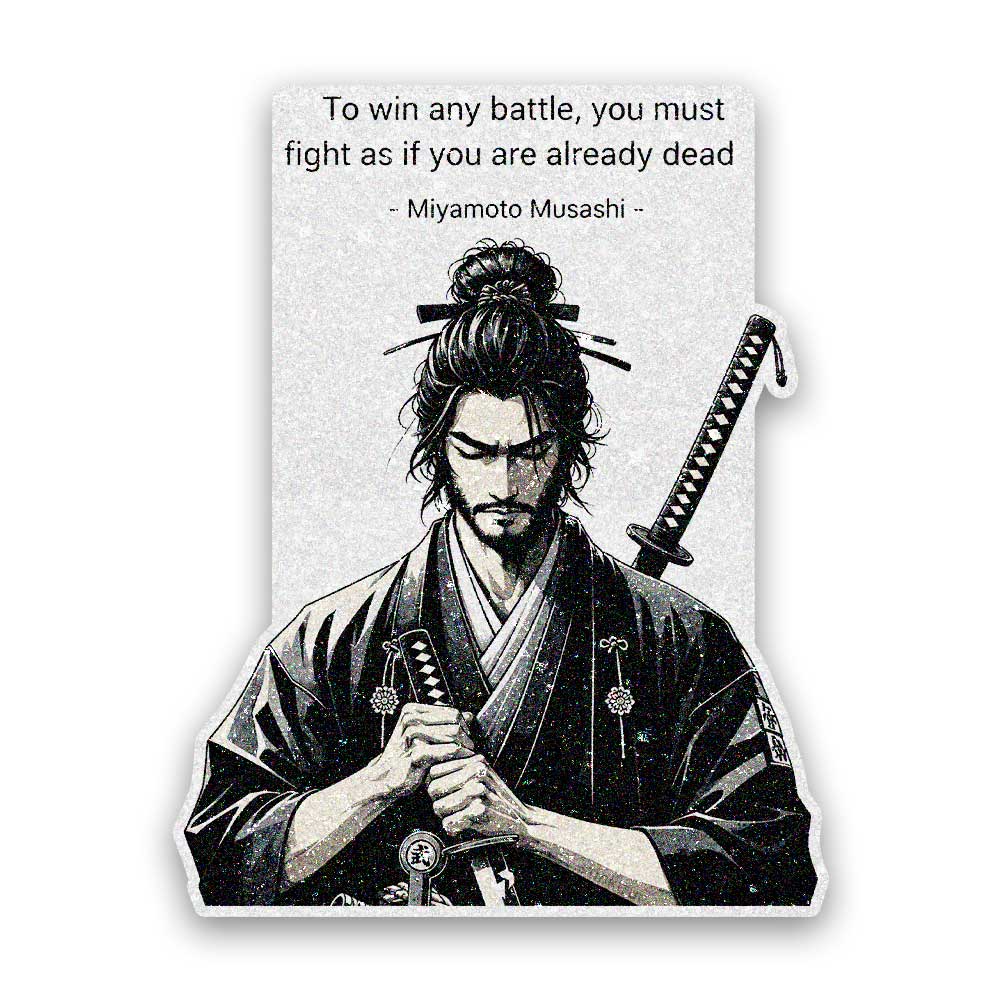 Two Sword Samurai Glitter Sticker - Glitter Stickers | STICK IT UP