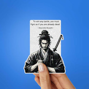 Two Sword Samurai Glitter Sticker - Glitter Stickers | STICK IT UP