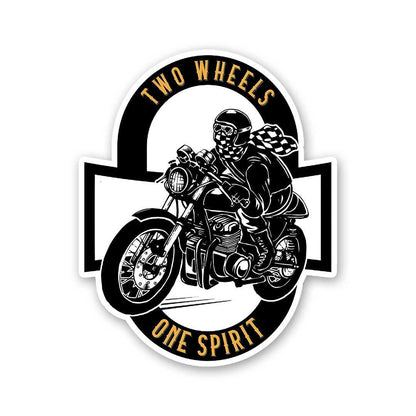 Two Wheels One Spirit Sticker - STICK IT UP