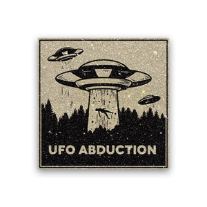 UFO Abduction Glitter Sticker waterproof vinyl decal for laptop, bike, car & bottle