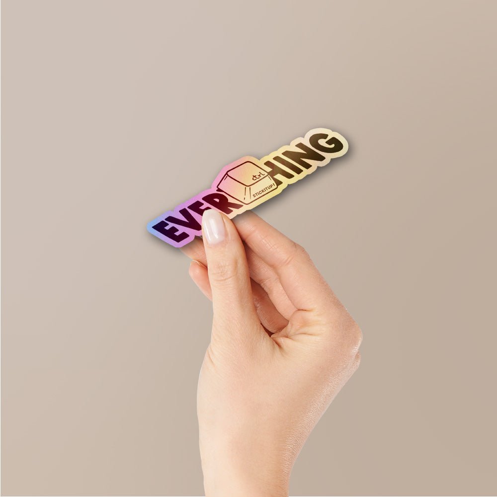 Ultimate Control Holographic Stickers waterproof vinyl decal for laptop, bike, car & bottle