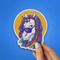 Unicorn Rainbows Glitter Sticker waterproof vinyl decal for laptop, bike, car & bottle