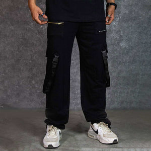 UTILITY BLACK JOGGERS - STICK IT UP