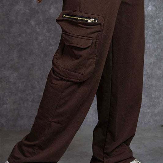 UTILITY BROWN PANTS - STICK IT UP