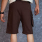 UTILITY BROWN SHORTS - STICK IT UP