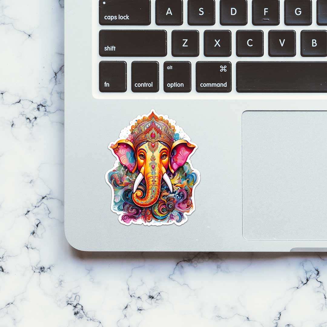 Vakratund Sticker waterproof vinyl decal for laptop, bike, car & bottle