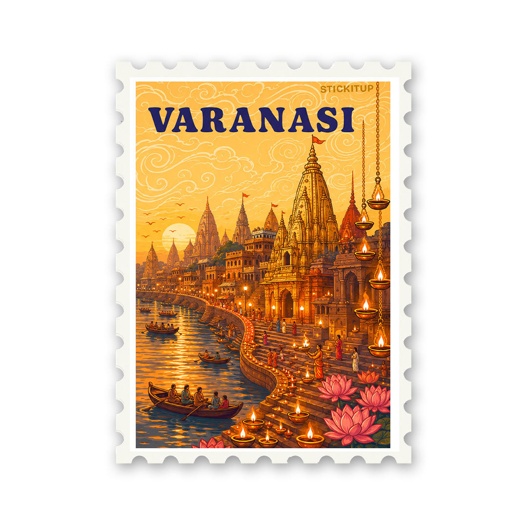 Varanasi Stamp Sticker