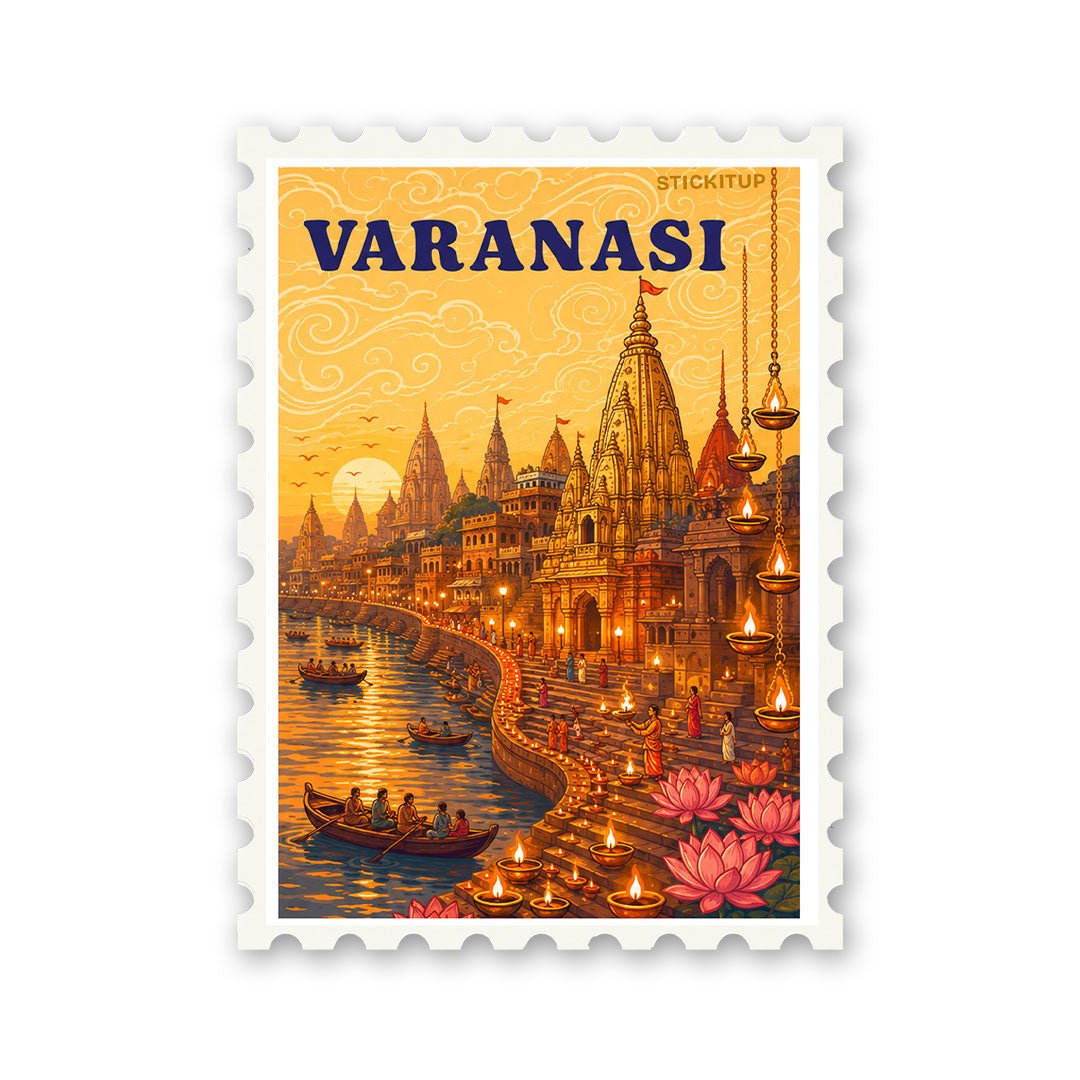 Varanasi Stamp Sticker - Stickers | STICK IT UP