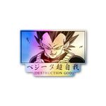 Vegeta Destruction God Holographic Sticker waterproof vinyl decal for laptop, bike, car & bottle