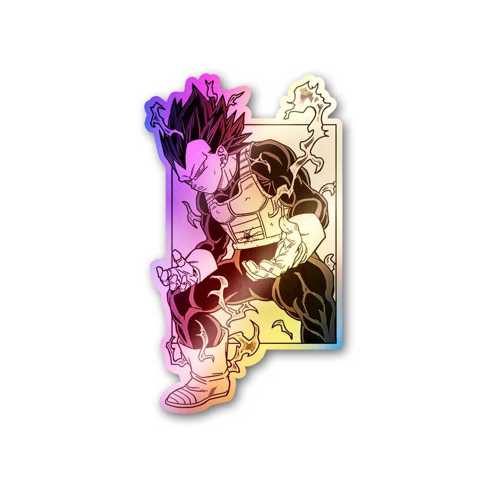 Vegeta Holographic Sticker - Holographic stickers | STICK IT UP