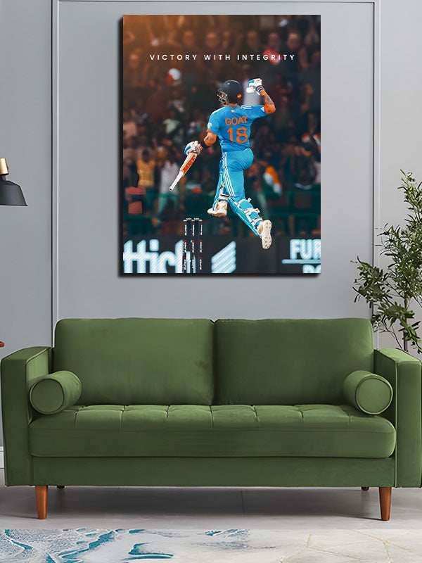 Victory With Integrity Canvas Art waterproof vinyl decal for laptop, bike, car & bottle