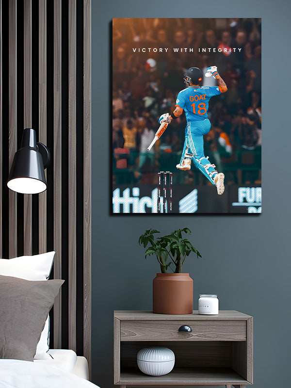 Victory With Integrity Canvas Art waterproof vinyl decal for laptop, bike, car & bottle