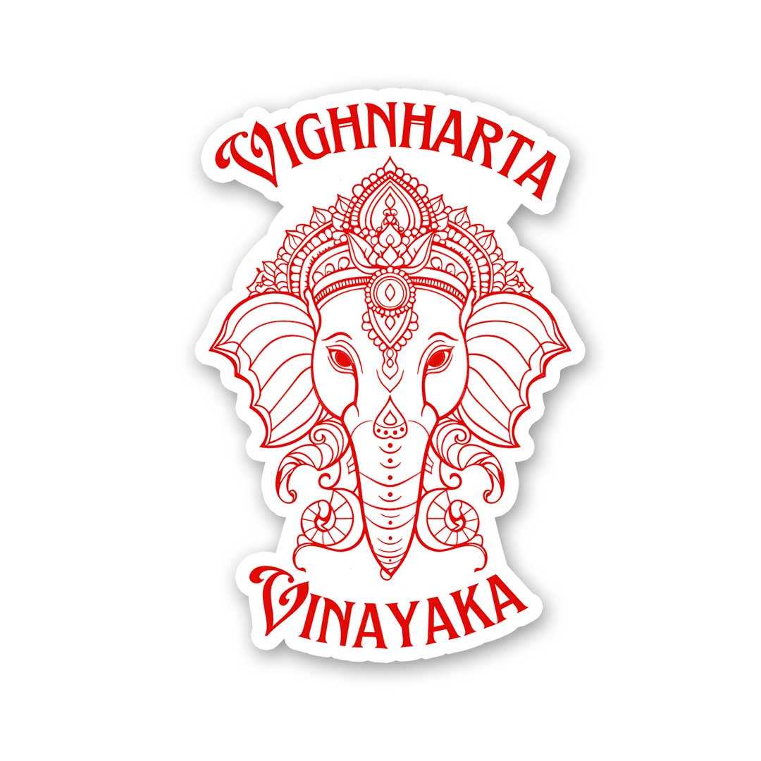 Vighnharta Sticker waterproof vinyl decal for laptop, bike, car & bottle