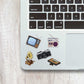 Vintage Mini Sticker Sheet waterproof vinyl decal for laptop, bike, car & bottle