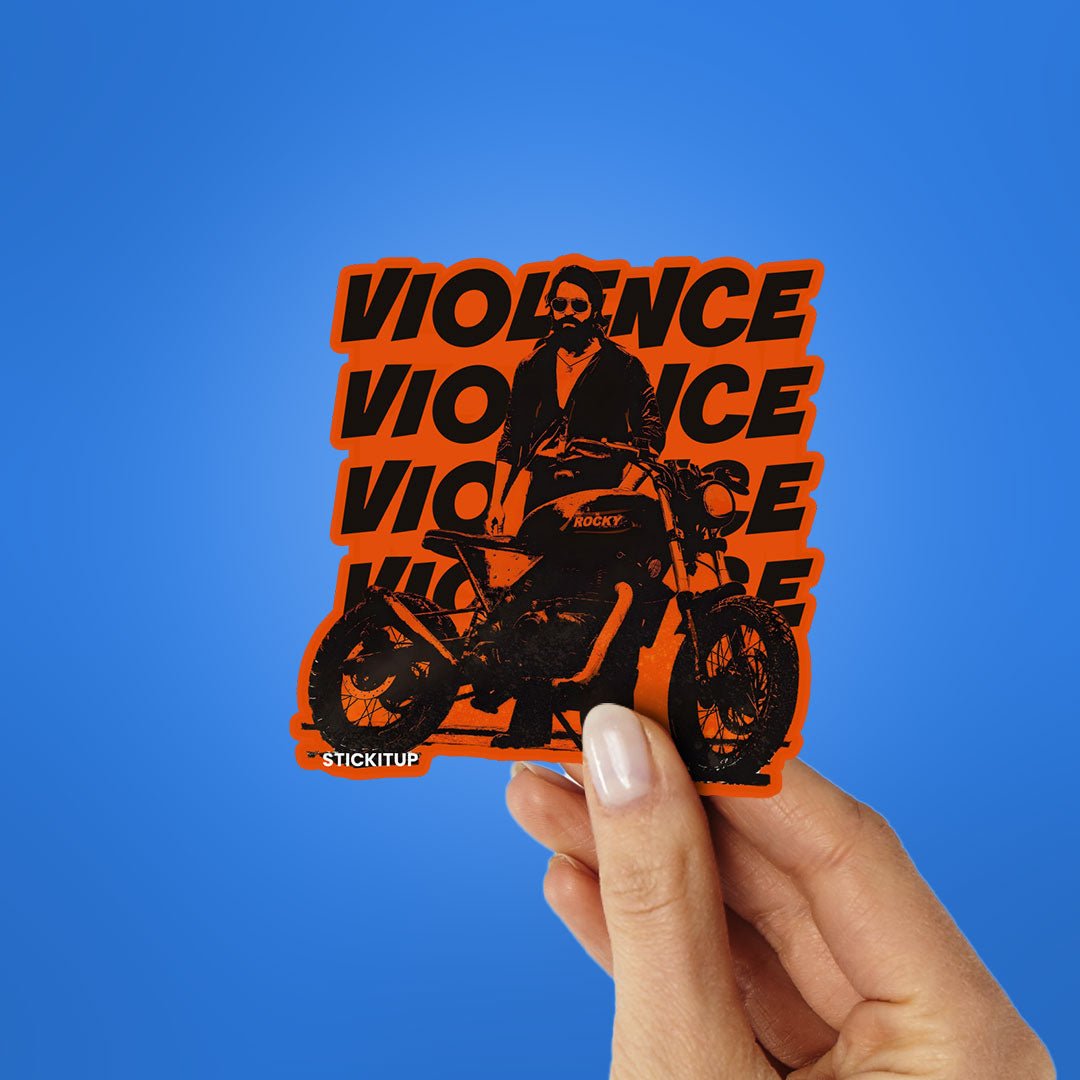 Violence Violence Violence Sticker waterproof vinyl decal for laptop, bike, car & bottle