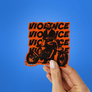 Violence Violence Violence Sticker waterproof vinyl decal for laptop, bike, car & bottle