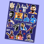 Virat Kholi Mini Sticker Sheet waterproof vinyl decal for laptop, bike, car & bottle