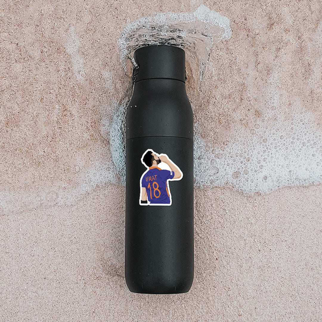 Virat Kholi Sticker waterproof vinyl decal for laptop, bike, car & bottle