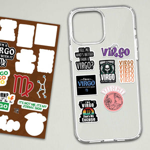 Virgo Mini Sticker Sheet waterproof vinyl decal for laptop, bike, car & bottle