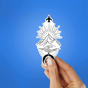 Voyage Sticker waterproof vinyl decal for laptop, bike, car & bottle