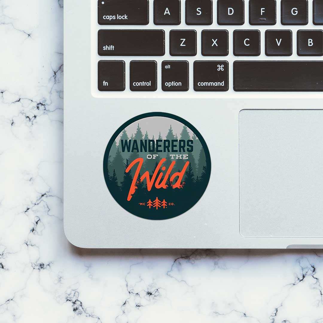 Wanderers Of The Wild Sticker waterproof vinyl decal for laptop, bike, car & bottle