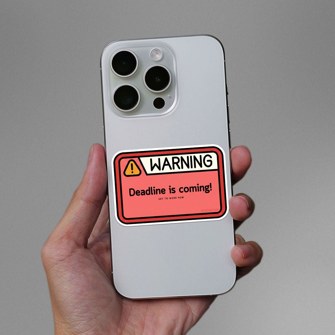 Warning Sticker waterproof vinyl decal for laptop, bike, car & bottle