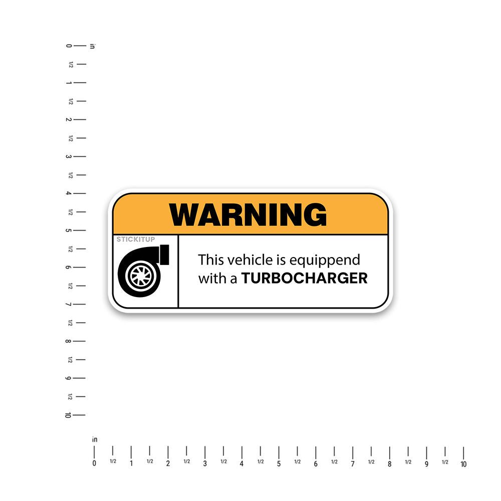 Warning The Vehicle Bumper Sticker waterproof vinyl decal for laptop, bike, car & bottle
