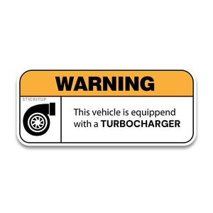 Warning The Vehicle Bumper Sticker waterproof vinyl decal for laptop, bike, car & bottle