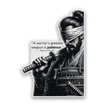 Warrior's Patience Glitter Sticker - Glitter Stickers | STICK IT UP
