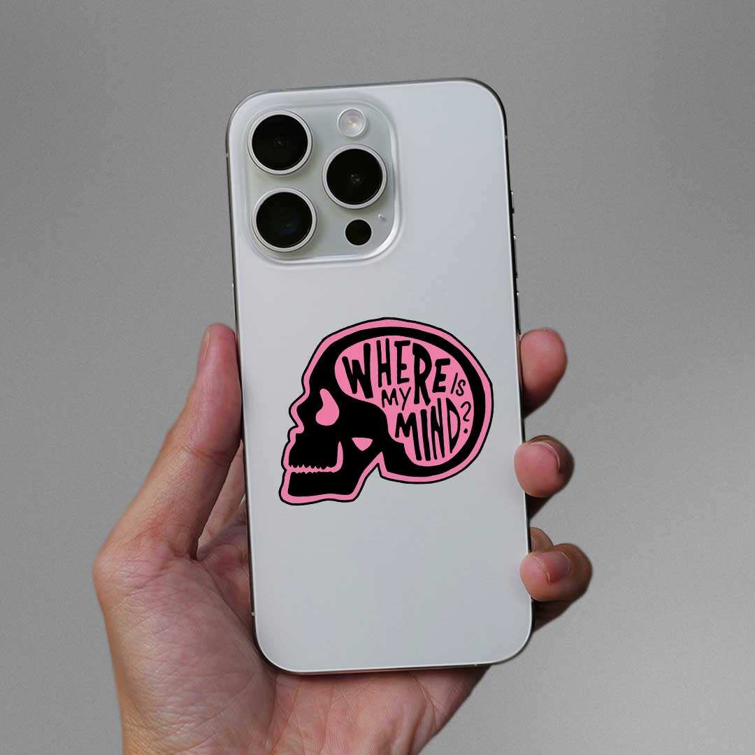 Where Is My Mind Sticker waterproof vinyl decal for laptop, bike, car & bottle