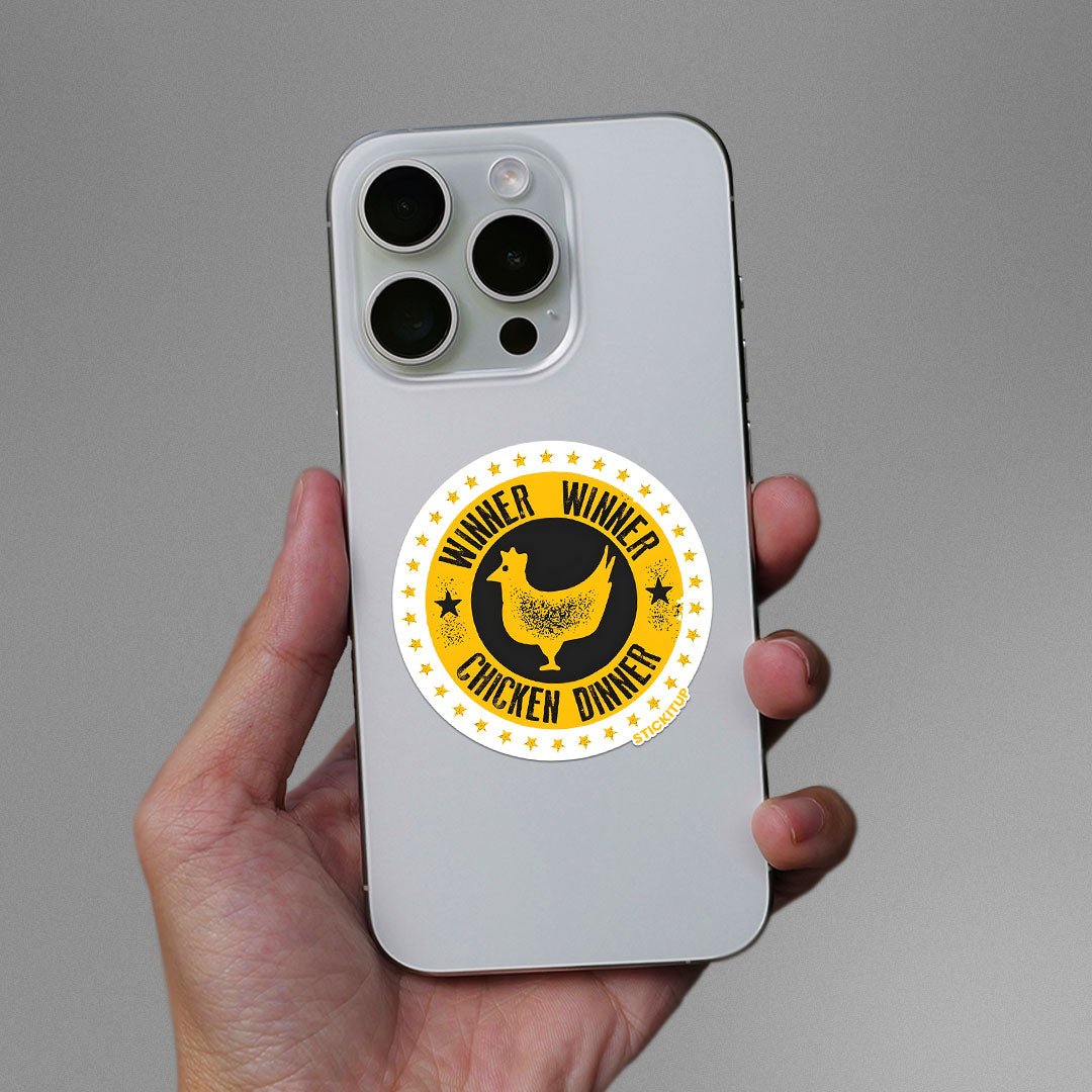 WINNER WINNER CHICKEN DINNER Sticker waterproof vinyl decal for laptop, bike, car & bottle