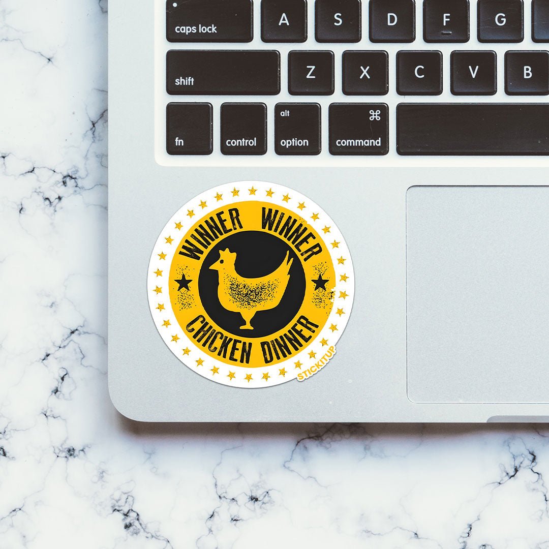 WINNER WINNER CHICKEN DINNER Sticker waterproof vinyl decal for laptop, bike, car & bottle