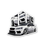 WRX Sticker waterproof vinyl decal for laptop, bike, car & bottle